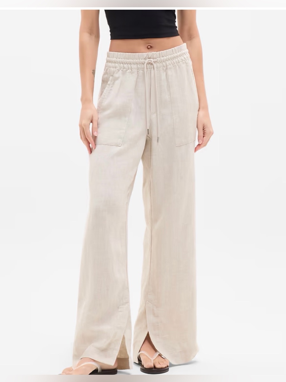Retreat Linen High Rise Wide Leg Pant - women's Medium